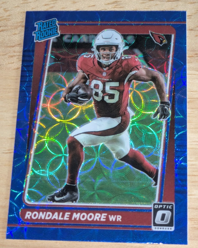 Rondale Moore Arizona Cardinals 2021 Donruss Optic Blue Scope Prizm ROOKIE #217