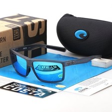 Costa Del Mar Rinconcito Smoke Grey Frame Blue Mirror Polarized Lenses 580P