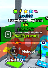 Gold strawberry elephant with all traits - Steal from brain rot