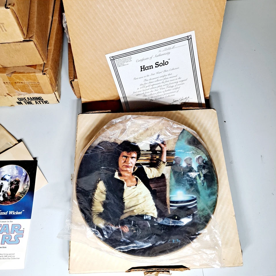 Juego Completo de Placas y Plato 10º Aniversario Star Wars *9 Platos Foto 3 de 4