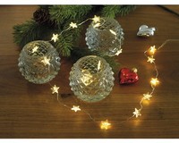 LED Dekolichterkette Konstsmide Sterne 2,1 M 40 Leds Lichtfarbe Warmweiß Batteri