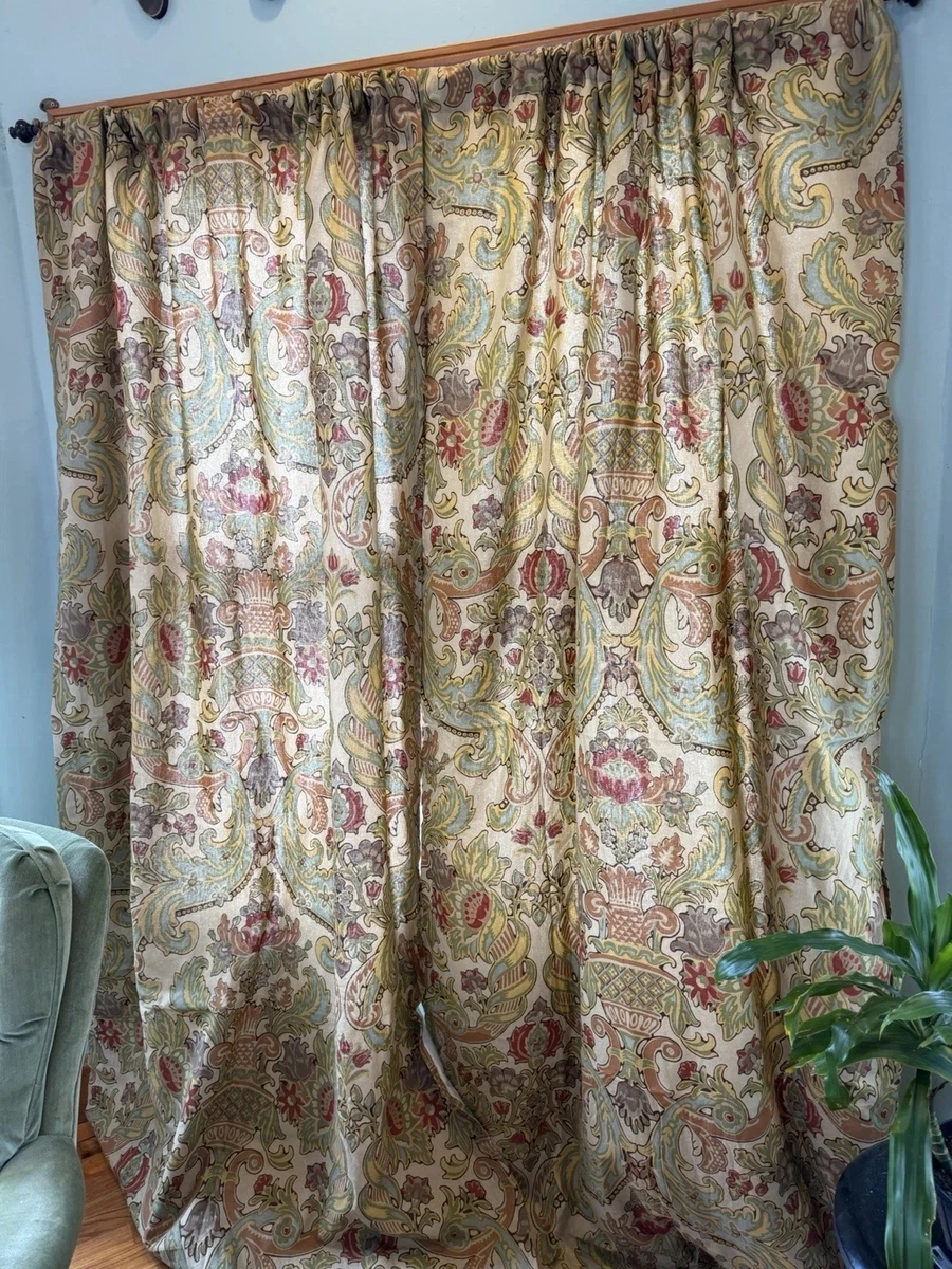 Rideaux Pottery Barn Cynthia Palampore Floral - 4 Panneaux Doublés 50x84 - Occasion
