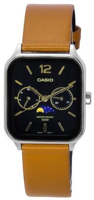 Casio Moon Phase Black Dial Japan Mov't Quartz Day/Date MTP-M305L-1A Mens Watch