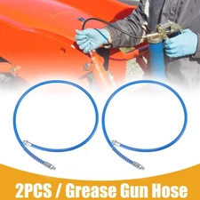 2pcs 37" Universal 1/8" NPT Trailer Grease Gun Flex Hose Extension Metal Blue
