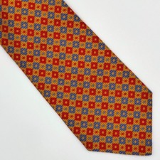 Jos. A. Bank Signature Collection Men's Silk Tie Hand Made in Italy Geometric