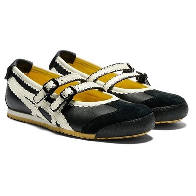 New Patou x Onitsuka Tiger Mexico 66 TGRS black cream ballet flats 118A2678-001
