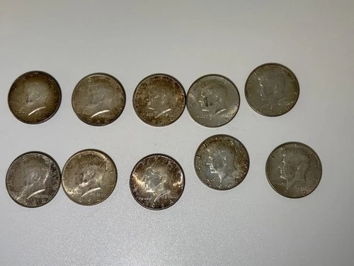 Kennedy half Dollar 1964, 1965, 1966,1969 Lot Of 10