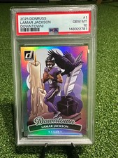 2025 Panini Donruss - Downtown! Lamar Jackson #1 PSA 10 GM MT