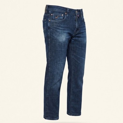 Jacob Cohen J622 Comfort Jeans Mens 31x26 Short Hemmed Dark Blue Handmade Italy