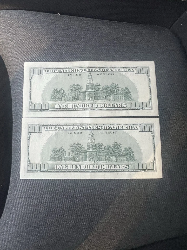 One Hundred Dollar Bills $100 Consecutive Numbers (total of two bills) - Image 3 of 3