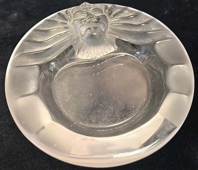 Lalique France Lion Ashtray Vintage 