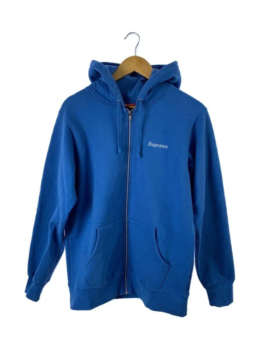 Sweat à capuche zippé Supreme bleu M occasion