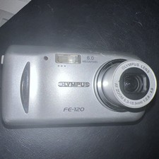 Olympus FE-120 6.0 MP Compact Digital Camera Silver Tested Working
