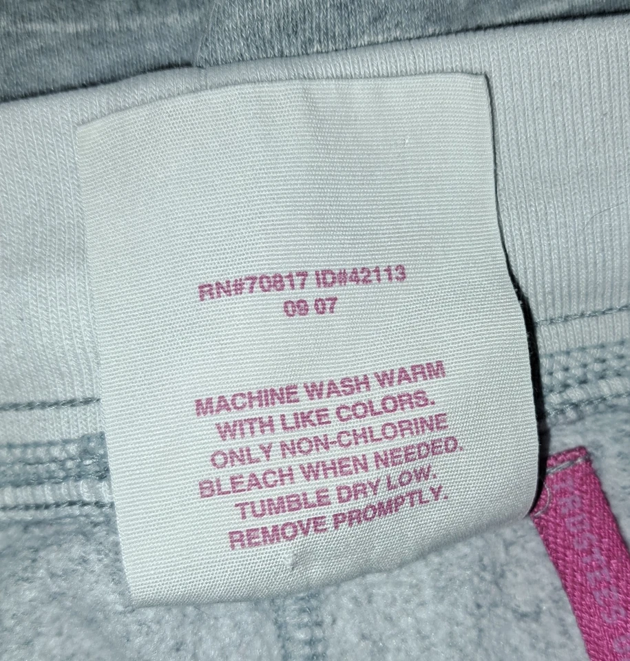 Pantalones Cortos ROSA Victoria's Secret de Colección Mis Sudaderas Favoritas Grandes Rayas Grises 86 Foto 4 de 4