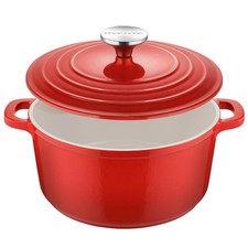 OVENTE 4.6-Qt Aluminum Non-Stick Dutch Oven Pot w/ Lid - DOA546R, Oven Safe
