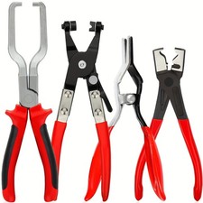 4pcs Hose Clamp Pliers Set Fuel Oil Pipe Removal Tool Car Repair