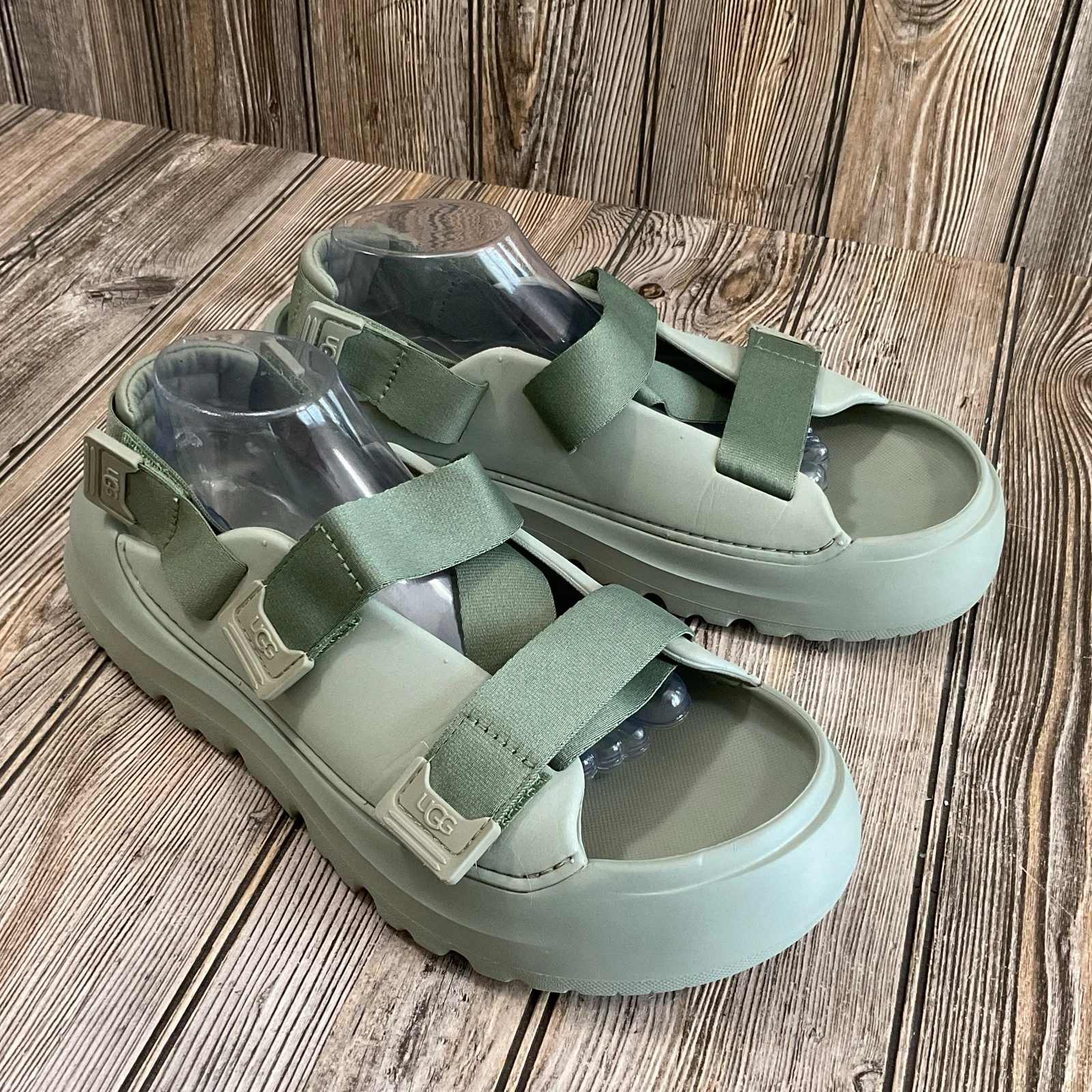 Sandali UGG uomo stratus strap passeggio casual slide quadrifoglio verde 46996 taglia 11