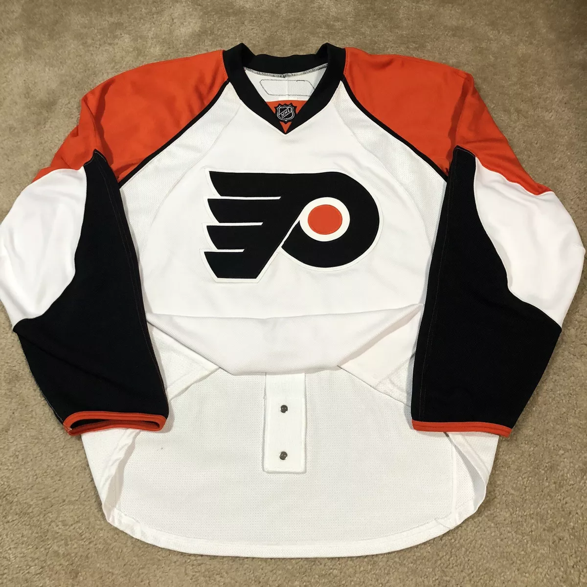 Prototype Reebok Edge Authentic Philadelphia Flyers NHL Hockey Jersey White  56