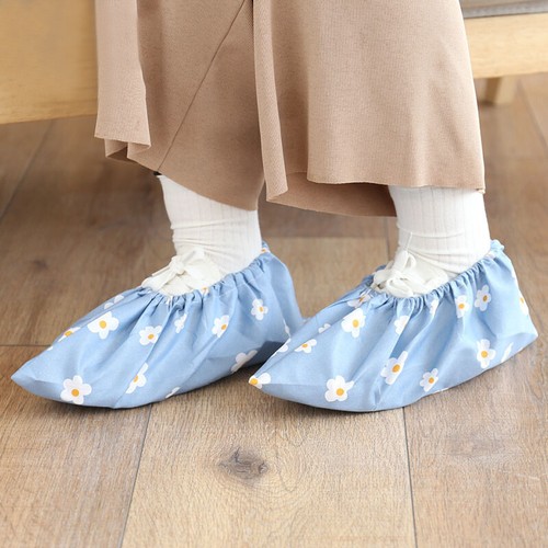 1 par de cubiertas para pies cubiertas para zapatos juegos de zapatos a prueba de polvo hogar interior reutilizable - Imagen 3 de 20