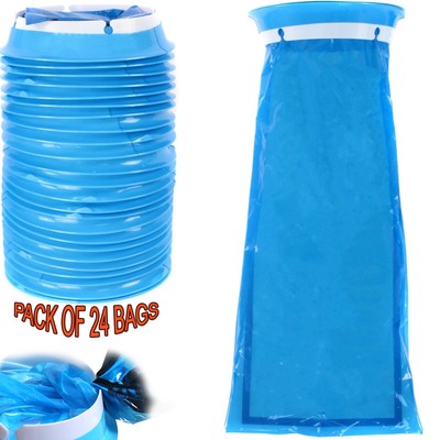 Emesis Bags 24 Pack Disposable Sickness Vomit Sack Portable Travel Throw Up Bar Ebay