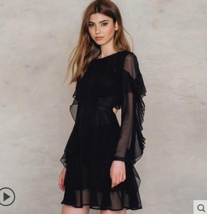 short black dress with long sleeves