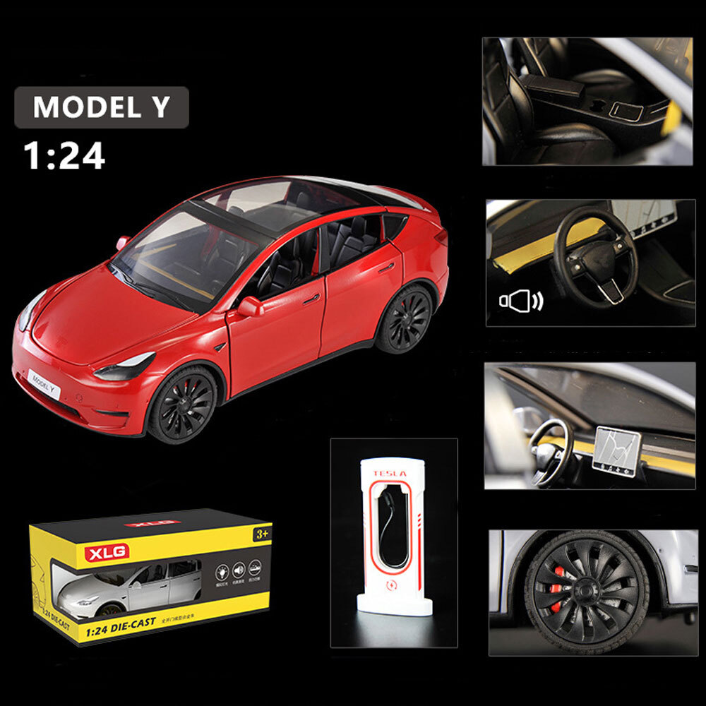 1/24 Tesla Model Y Modellauto Zinklegierung Spielzeug