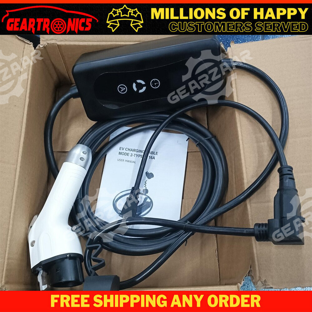 EV Charger 16A Electric Car Portable Charging Cable NEMA 6-20 EVSE 110V - 220V