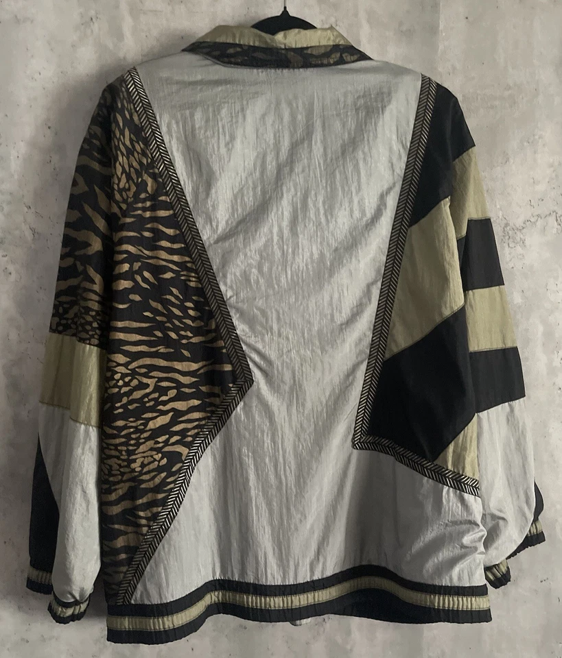 Chaqueta cortavientos deportiva Westbound de colección diseño forrado GeoM plateada/dorada talla M Foto 3 de 4