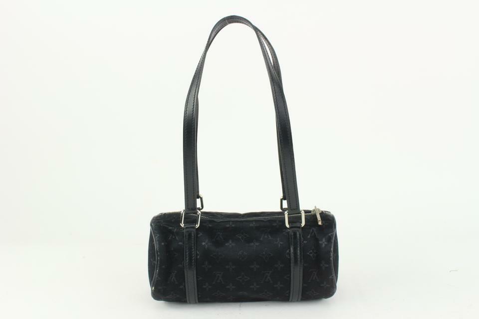 Louis Vuitton Black Monogram Satin Shine Mini Papillon 1122lv8