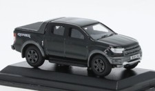 Oxford Ford Ranger Raptor Agate Black Metallic 1:76 Scale Diecast Car in Box