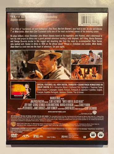 White Hunter, Black Heart (DVD, 2003, Clint Eastwood Collection) - Picture 2 of 4