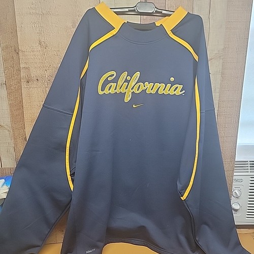 Nike Therma Fit Men's Sweatshirt Size 3XL California Navy / Yellow Cal State - Picture 2 of 10