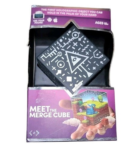 MERGE Cube Augmented Reality STEM Tool Use Your Phone AR/VR Holograms Virtual - Picture 2 of 9