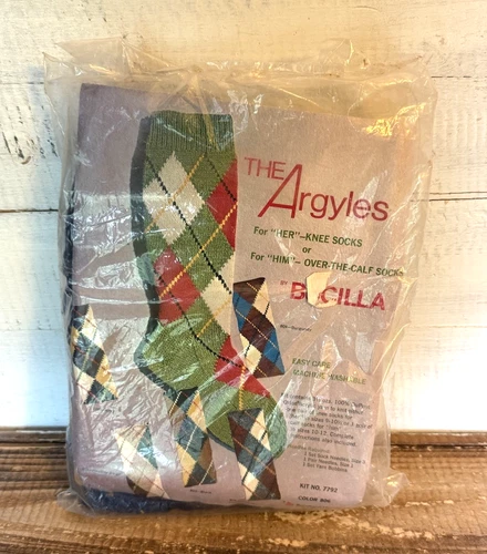 Vintage NOS Bucilla The Argyles Socks Kit No. 7792