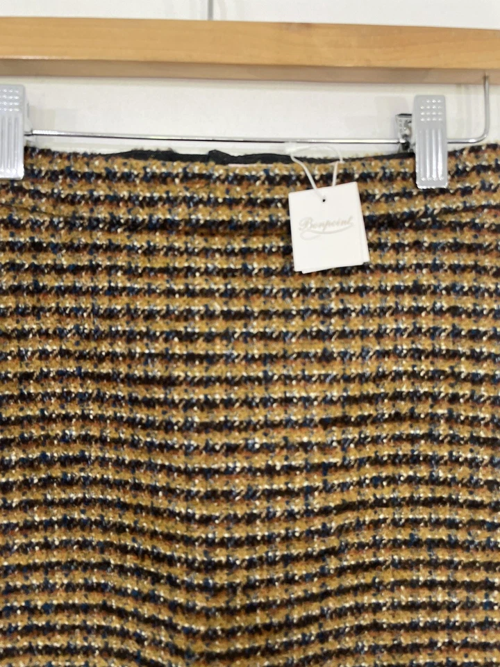 全新 Bonpoint 女孩多色羊毛迷你裙跳棋 尺寸 10 腰 24" Y138C — 第 4/4 张图片