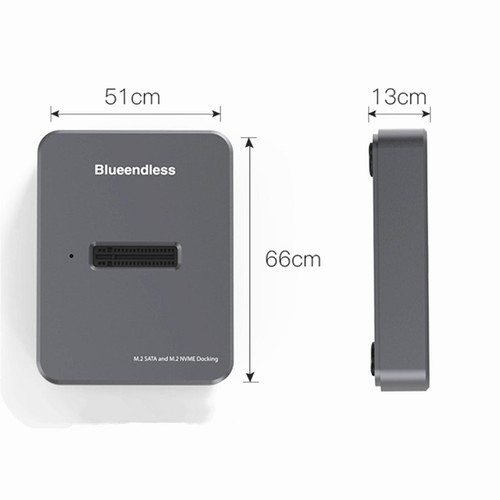 Aluminium Alloy USB 3.1 NVME+SATA SSD Enclosure M Key USB M.2 Docking Station a - Picture 3 of 12