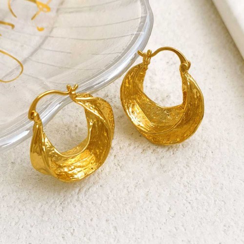 Fashion Bohemian style Gold plating Baroque basket Earrings Women Hoop Ear Cuff - Picture 1 of 10