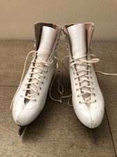 Size 7 M Riedell Ice Figure skates Womens Ladies blades Leather Uppers ZPG