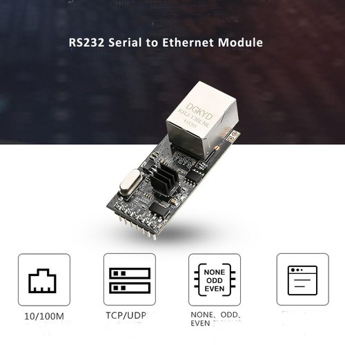 RS232 Seriell zu Ethernet RJ45 Modul TTL Level 3,3 V TCP UDP TTL RS232 Konverter - Bild 5 von 8