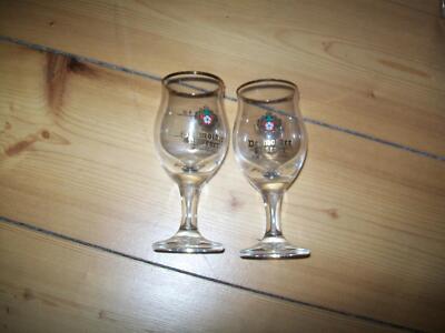 2 Schnapsgläser in Bierglas-Form 4 cl, Detmolder Pils