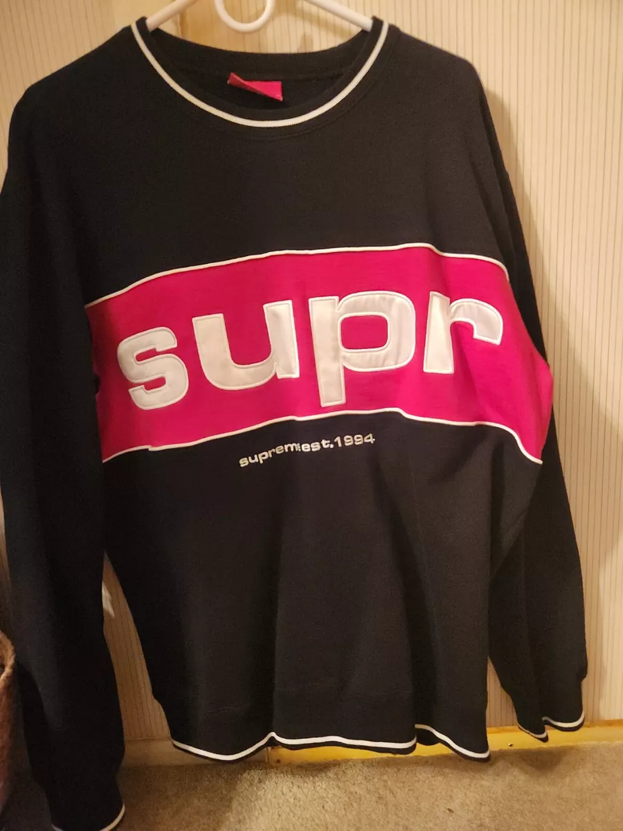 Supreme Piping Crewneck - Black/Red - Size Large - great condition!