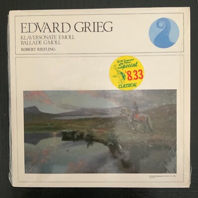 GRIEG-KLAVERSONATE E-MOLL OP. 17-BALLADE-RIEFLING-ORIGINAL 1984 VINYL-HOLLAND