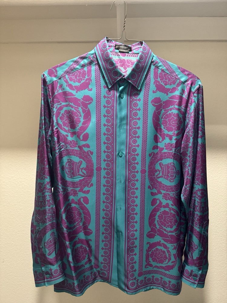 versace silk shirt men used