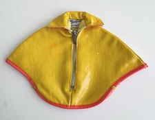 Vintage Barbie #3411 Poncho Put On YELLOW & ORANGE Zipper Poncho