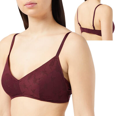 Sloggi Zero Lace 2.0 Bralette Damen BH Bustier ohne Bügel Gr. XS Claret  