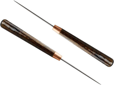 Awl Tool, 2 PCS Wooden Handle Scratch Awl for Leather Hole Punch Awl Maker Tool