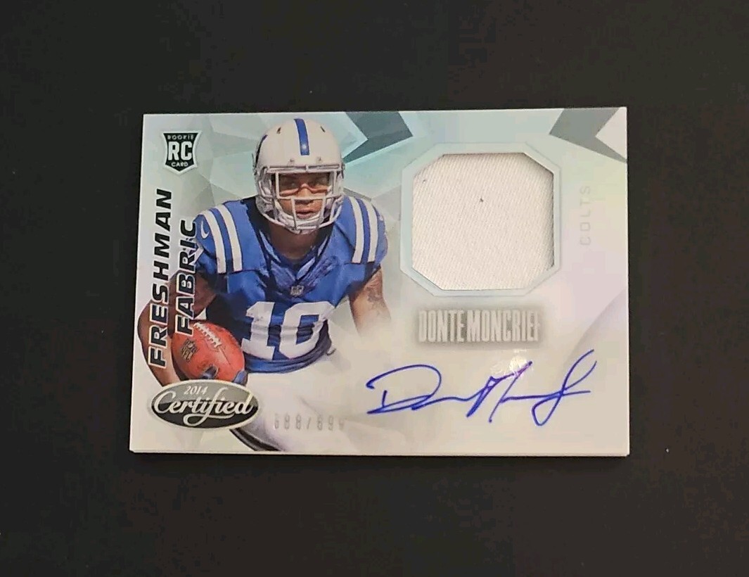 2014 Certified Freshman Fabric #218 Donte Moncrief AU MEM RC #'d 688/699