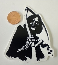 Grim Reaper Sticker Handmade Decal Of Death Small Laptop Vinyl Bumper Skateboard