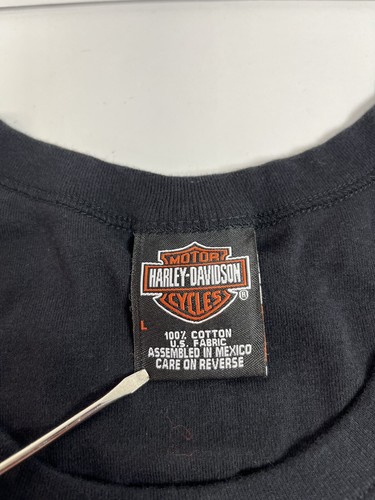 Harley-Davidson 2006 Flower Logo Black T-Shirt Mikes Famous Women’s LRG EUC! - Picture 3 of 8