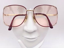 Vintage Sans Pareil Linda Evans 409 God Burgundy Oval Sunglasses FRAMES ONLY